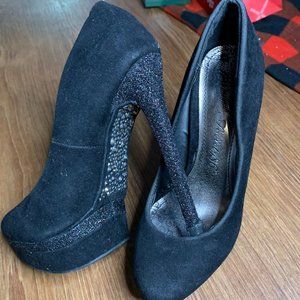 Never Worn - Black Platform Heels